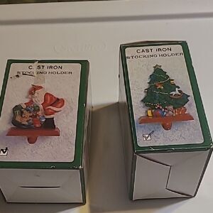 Cast Iron Stocking Holder Set